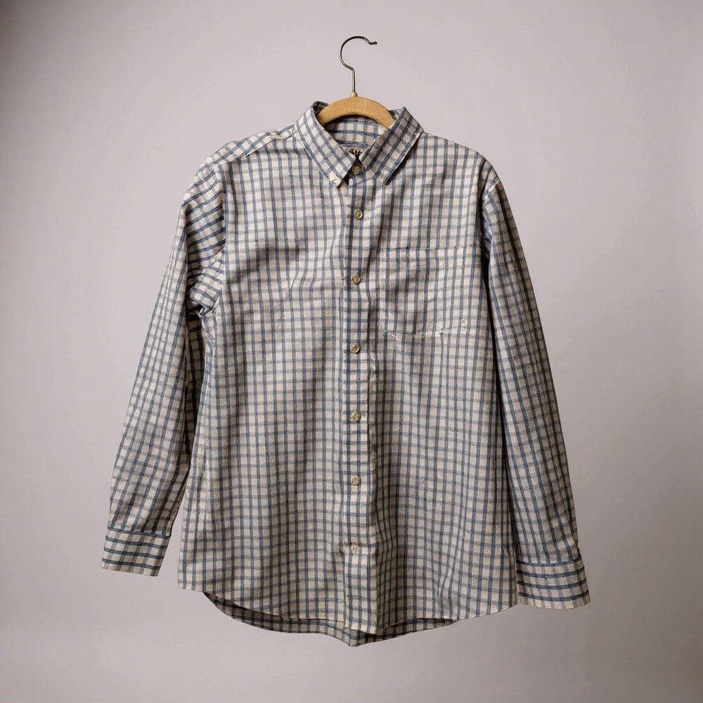 Duluth Trading‎ Mens Relaxed Fit Long Sleeve Button Down Plaid Shirt Size Medium